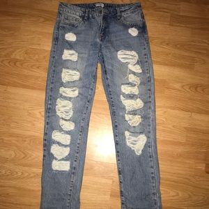 Distressed Unisex Pants Sz 27 Men and Sz 2 Women